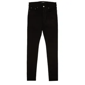 Black Cotton Stack Casual Skinny Jeans
