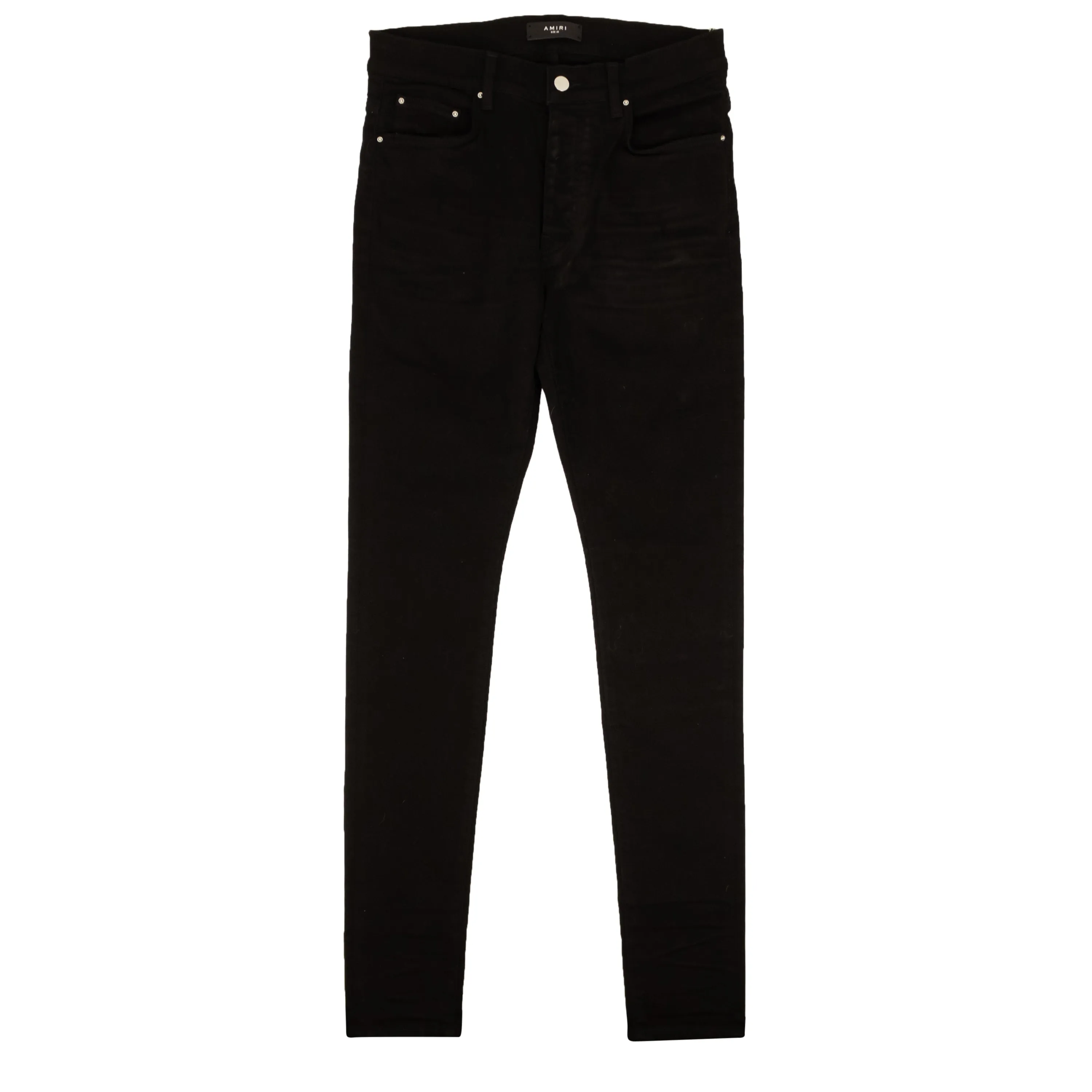Black Cotton Stack Casual Skinny Jeans