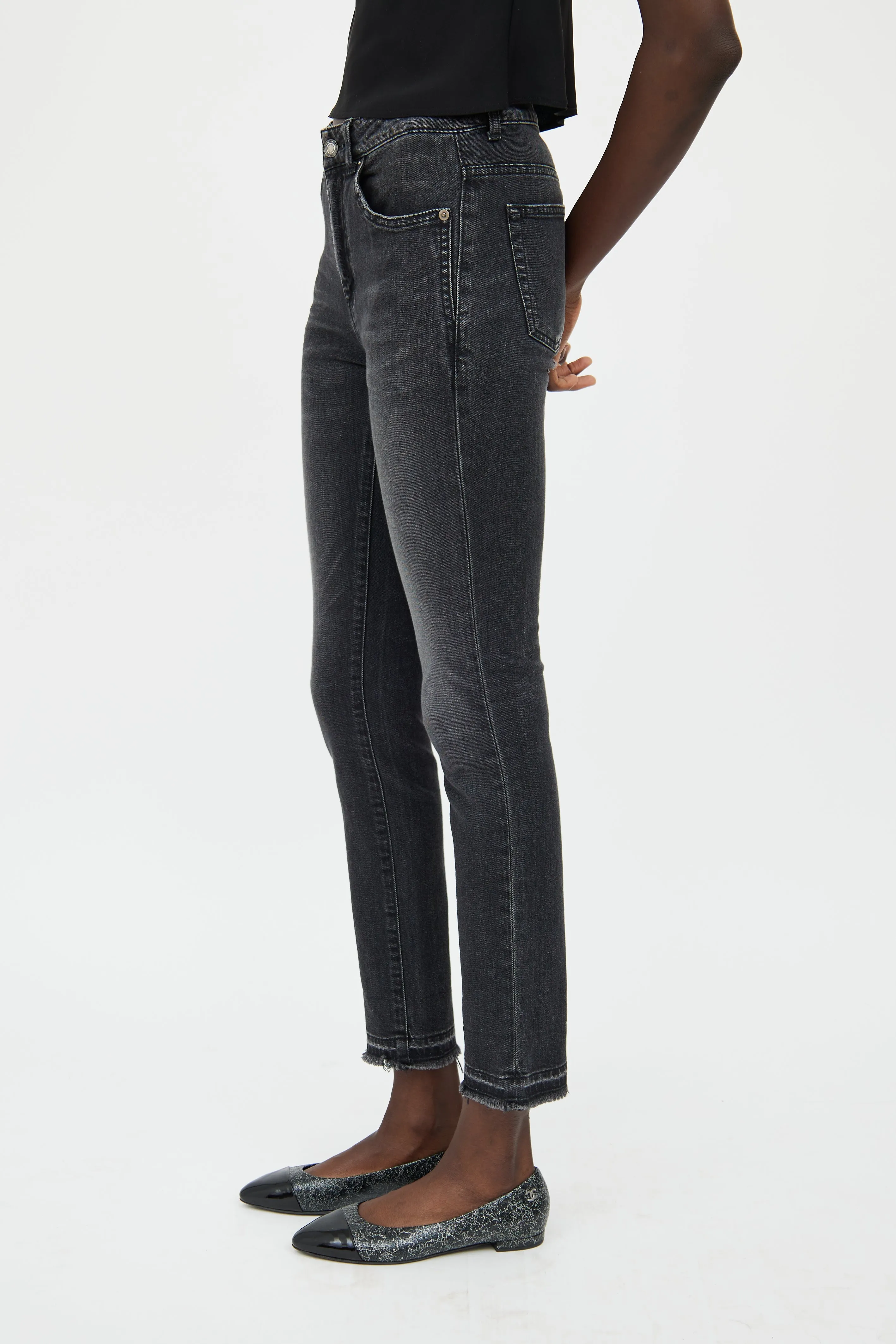 Black Distressed Skinny Jean