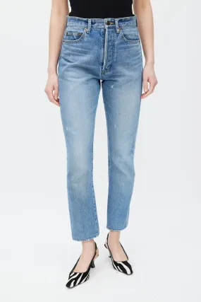 Blue D10 Distressed Skinny Jeans