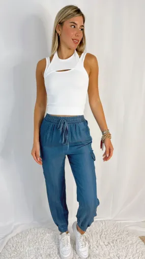 Blue Jogger Pants
