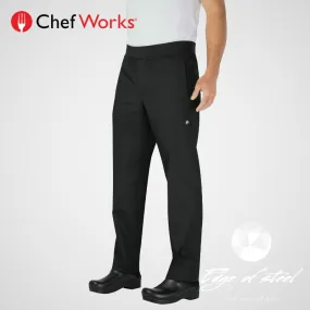 Chefworks Lightweight Black Slim Fit Chef Pants