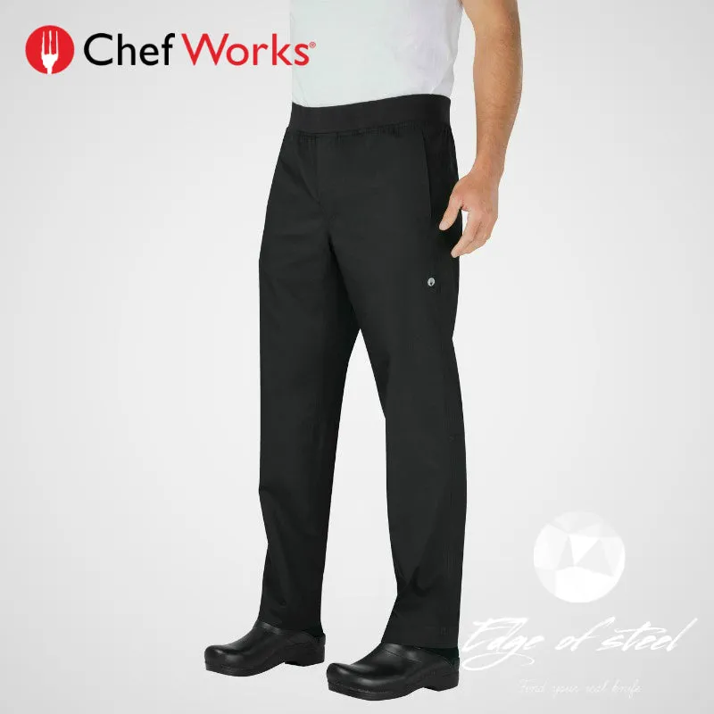 Chefworks Lightweight Black Slim Fit Chef Pants