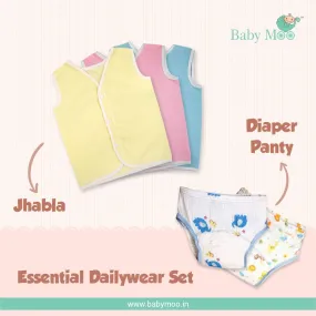 Essential Dailywear Jhabla And Training Pant Gift Set