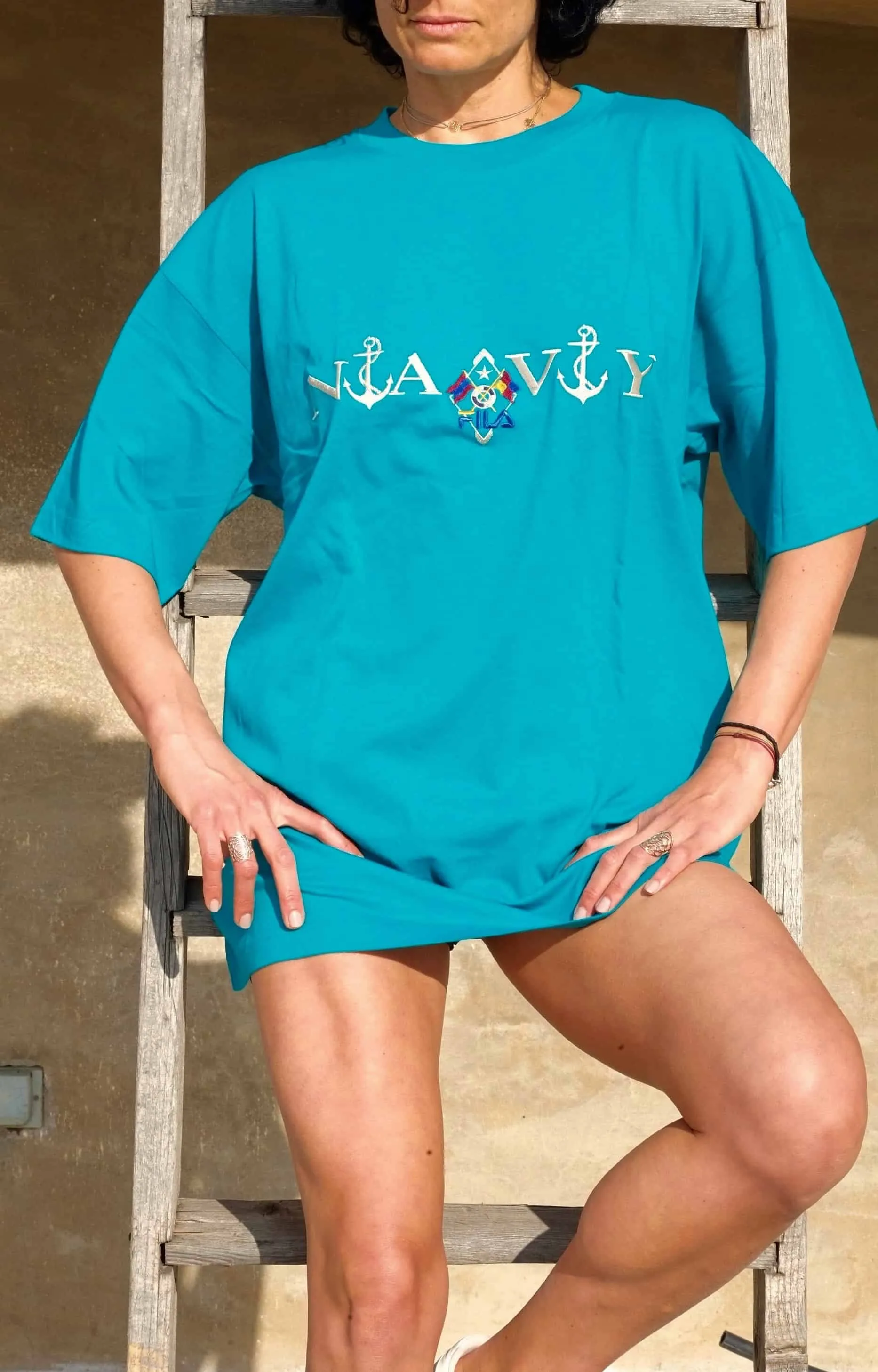 FILA 90s Oversized Embroidered T-Shirt