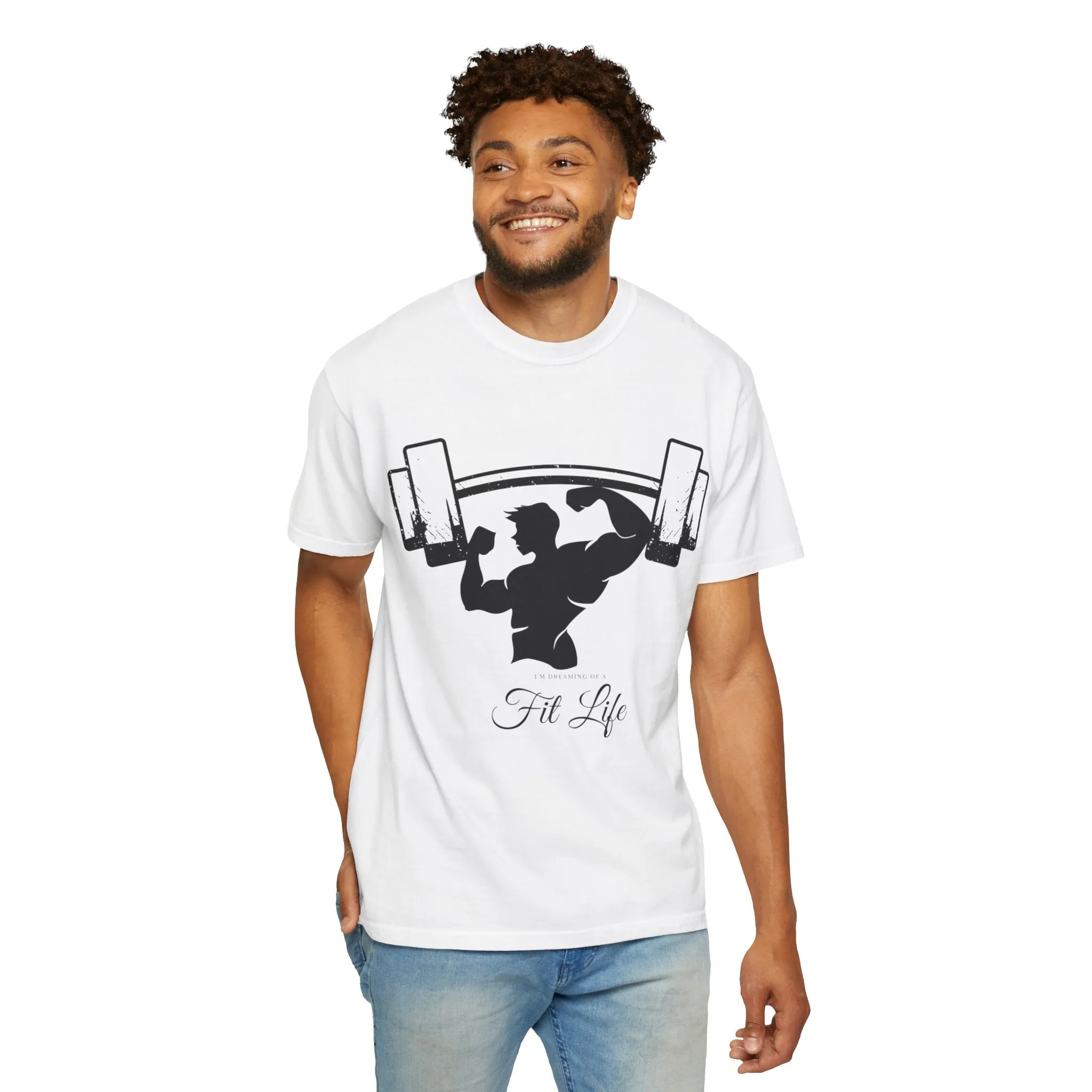 Fit Life T Shirt Unisex Garment-Dyed – Motivational Gym Apparel Wear