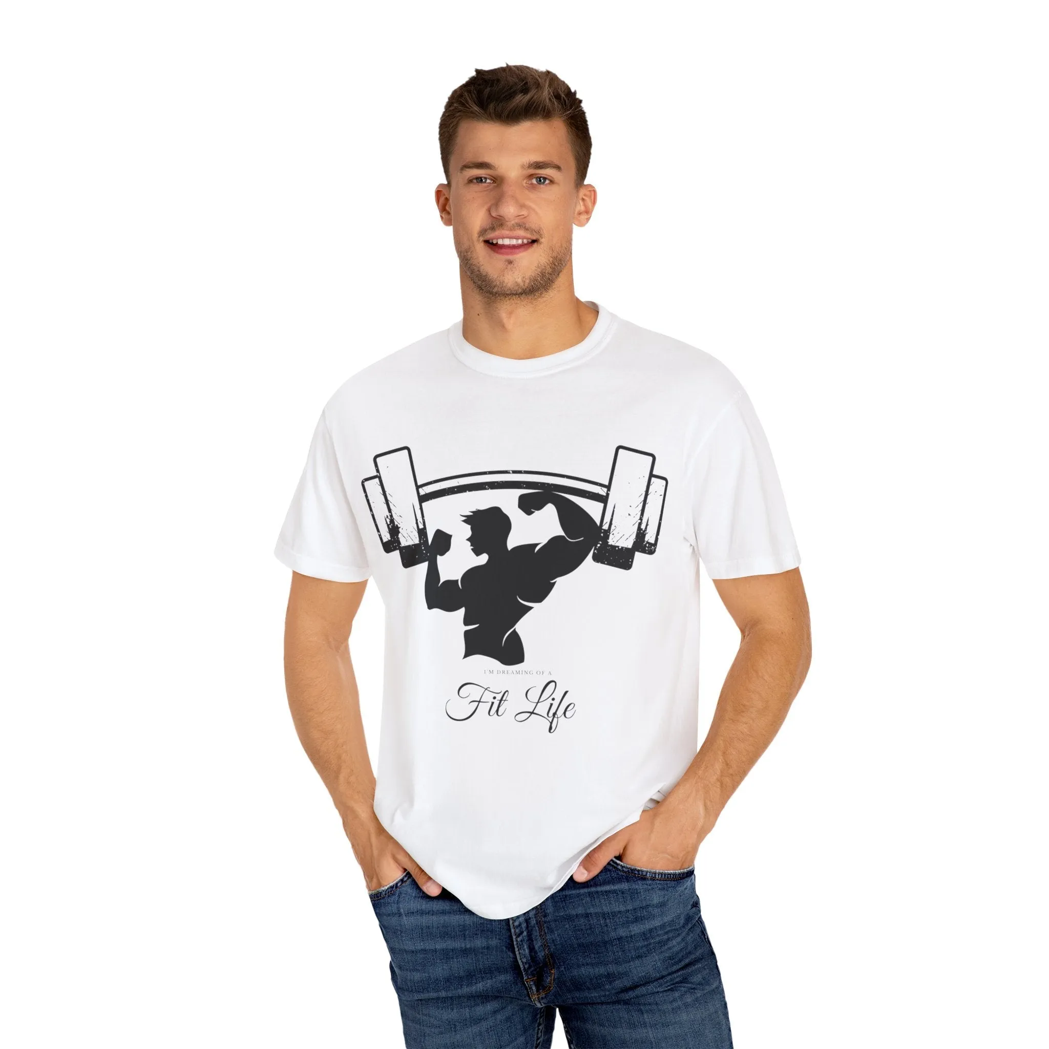 Fit Life T Shirt Unisex Garment-Dyed – Motivational Gym Apparel Wear