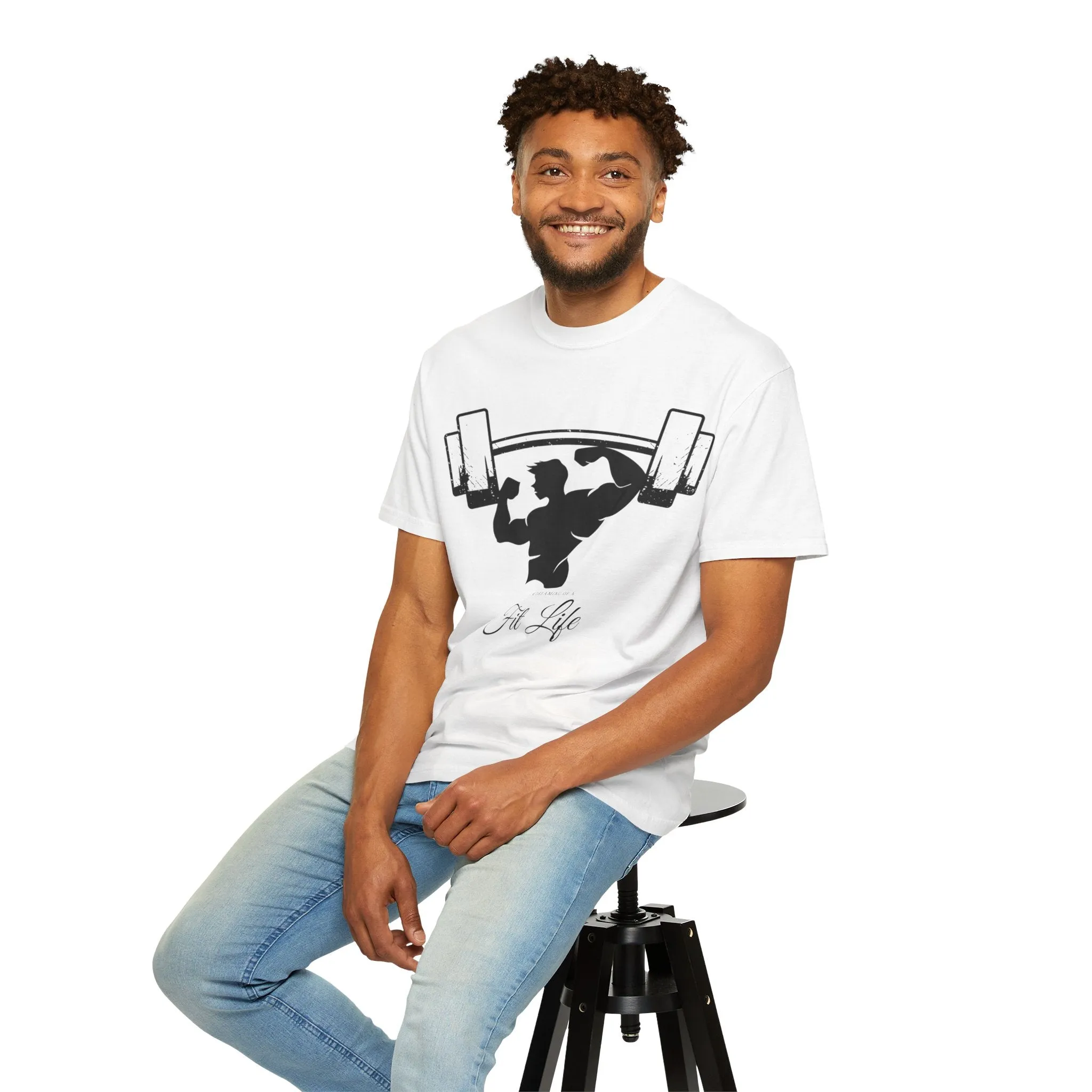 Fit Life T Shirt Unisex Garment-Dyed – Motivational Gym Apparel Wear