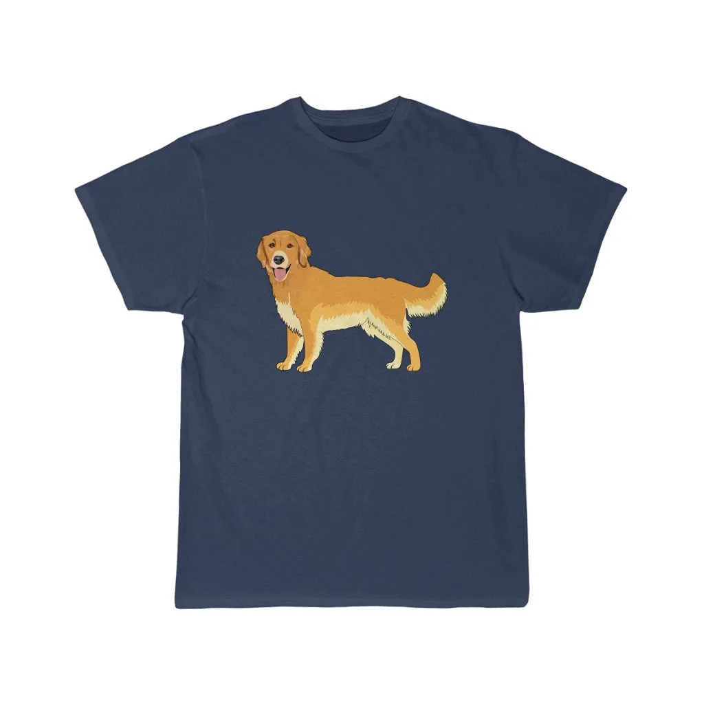 Golden Retriever Men's Short Sleeve Tee, S - 5XL, Preshrunk Cotton, Light Fabric, Relaxed Fit, FREE Shipping, Made in USA!!