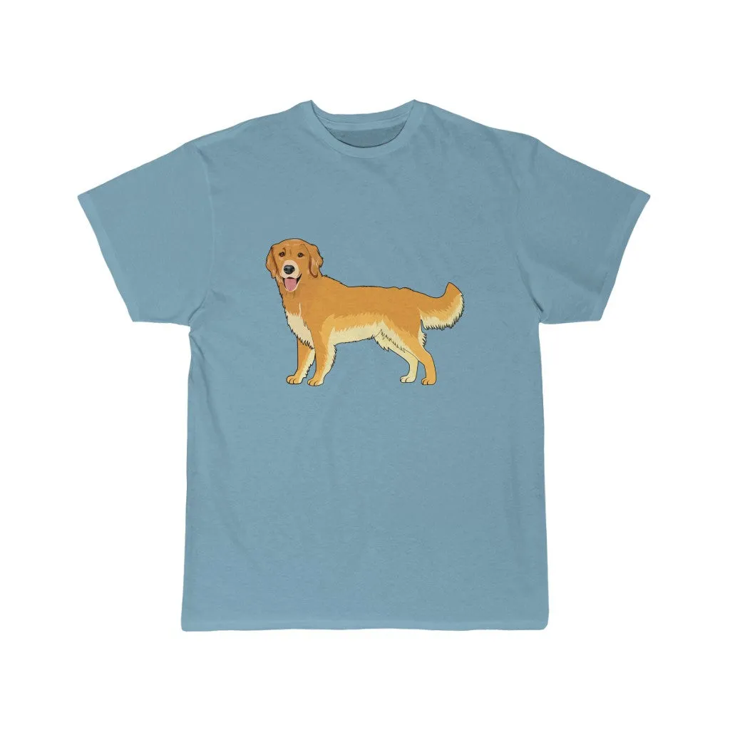 Golden Retriever Men's Short Sleeve Tee, S - 5XL, Preshrunk Cotton, Light Fabric, Relaxed Fit, FREE Shipping, Made in USA!!