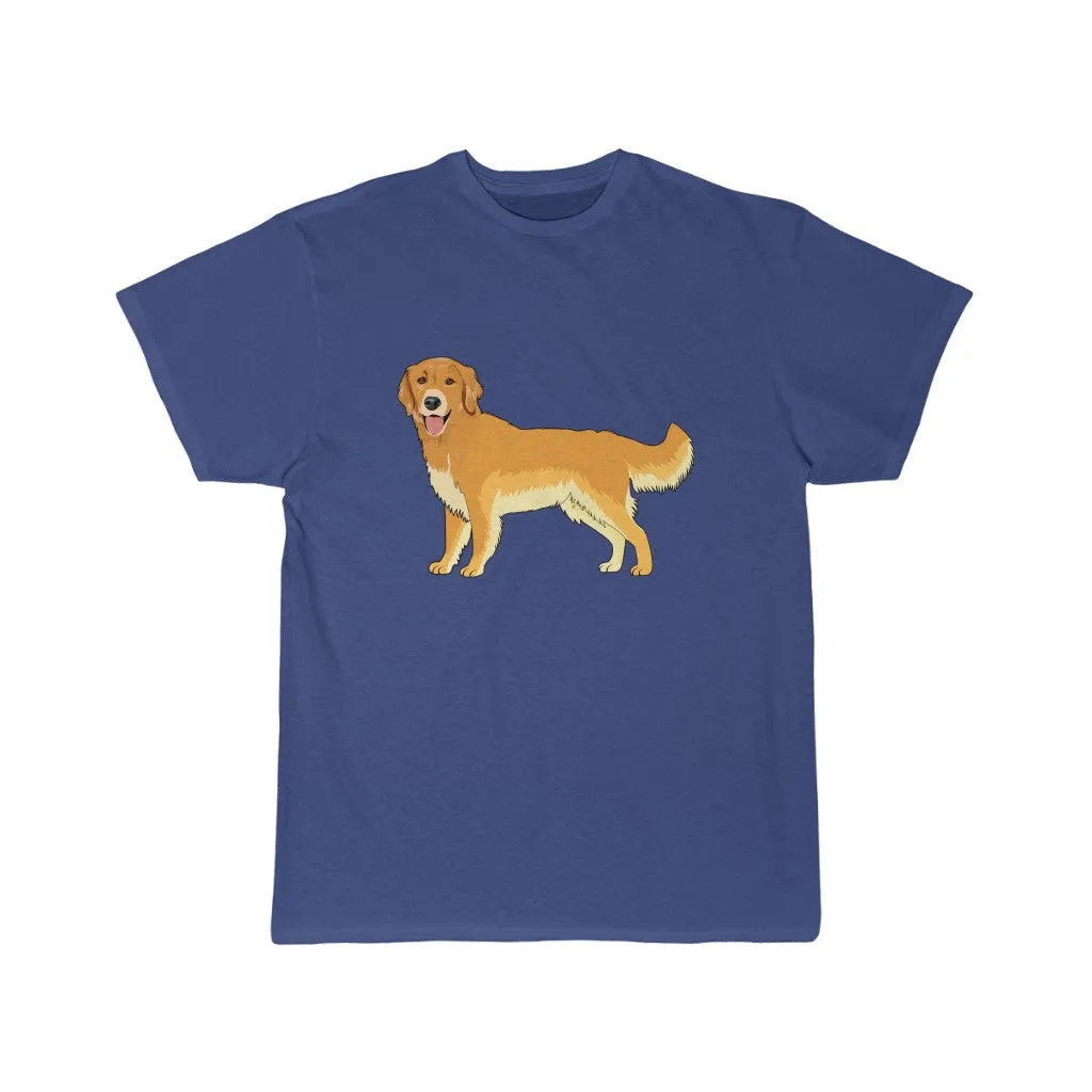 Golden Retriever Men's Short Sleeve Tee, S - 5XL, Preshrunk Cotton, Light Fabric, Relaxed Fit, FREE Shipping, Made in USA!!