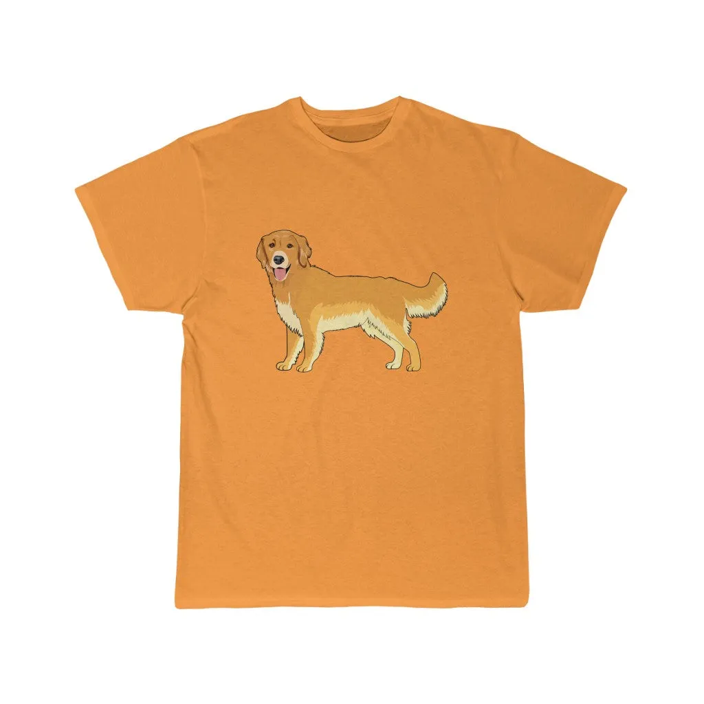 Golden Retriever Men's Short Sleeve Tee, S - 5XL, Preshrunk Cotton, Light Fabric, Relaxed Fit, FREE Shipping, Made in USA!!