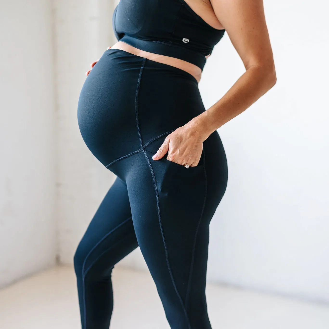 Lux Maternity Pants - Navy