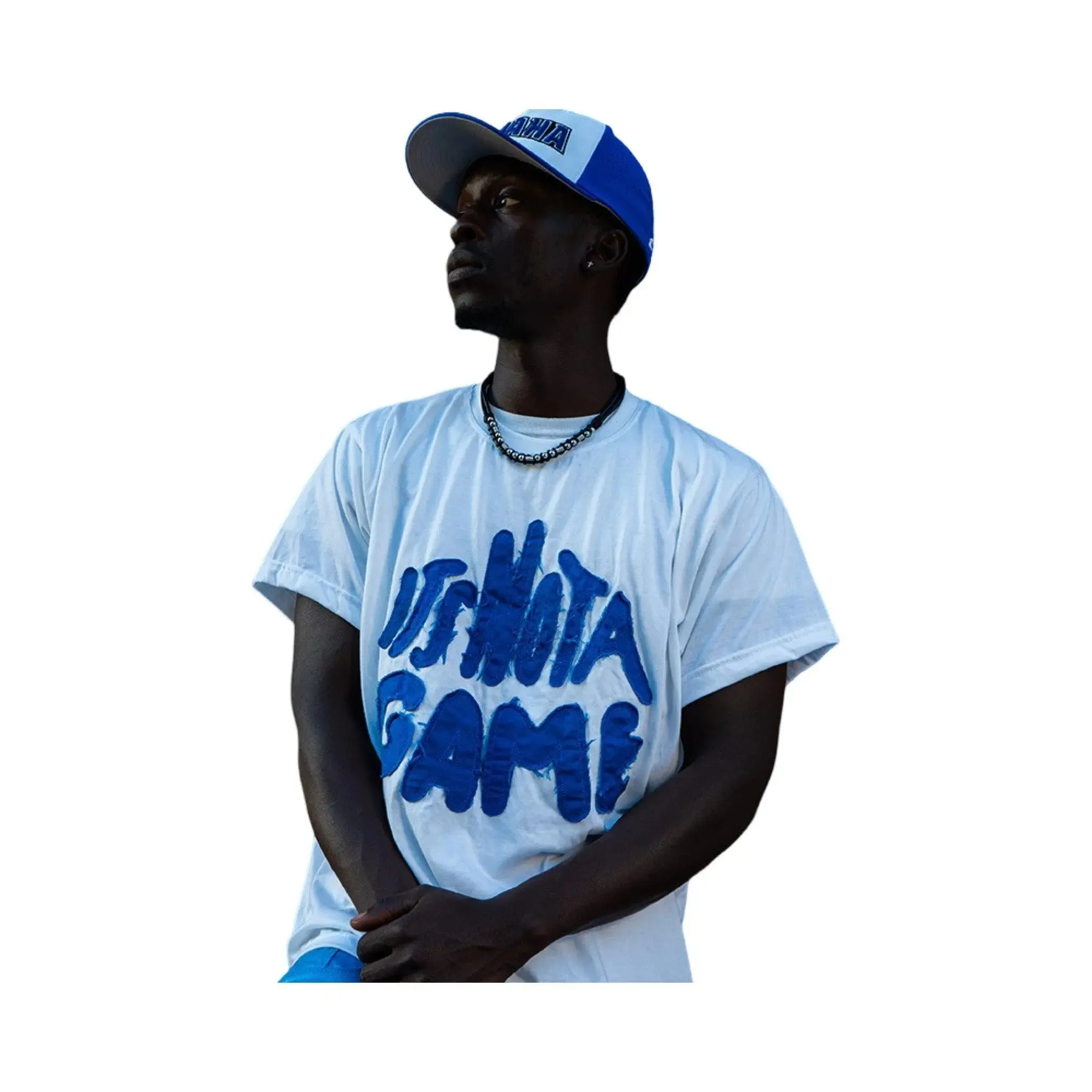 Men's Blue Graphic T Shirt| Custom Embroidered Streetwear Tee