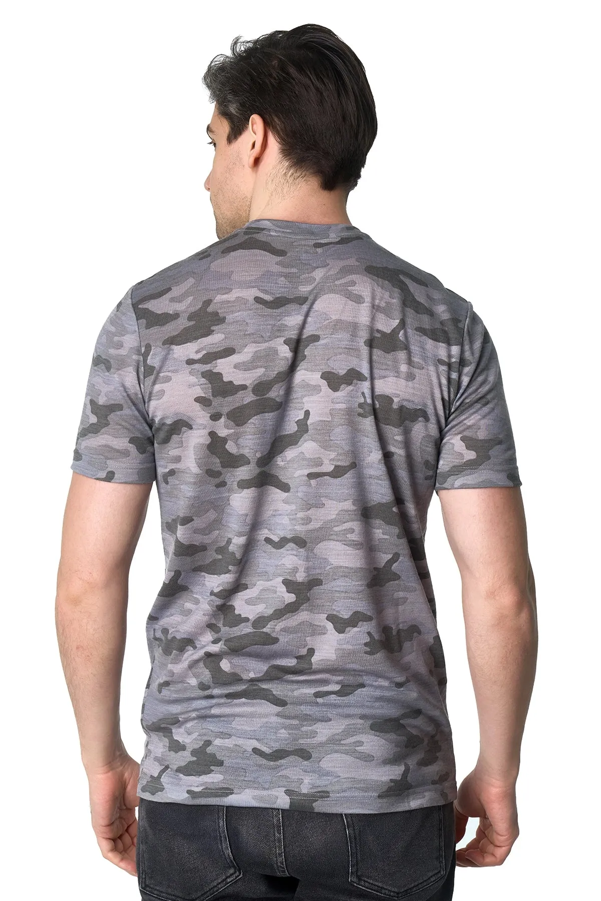 Men's Merino T-shirt 165 Camo Grey ( socks)
