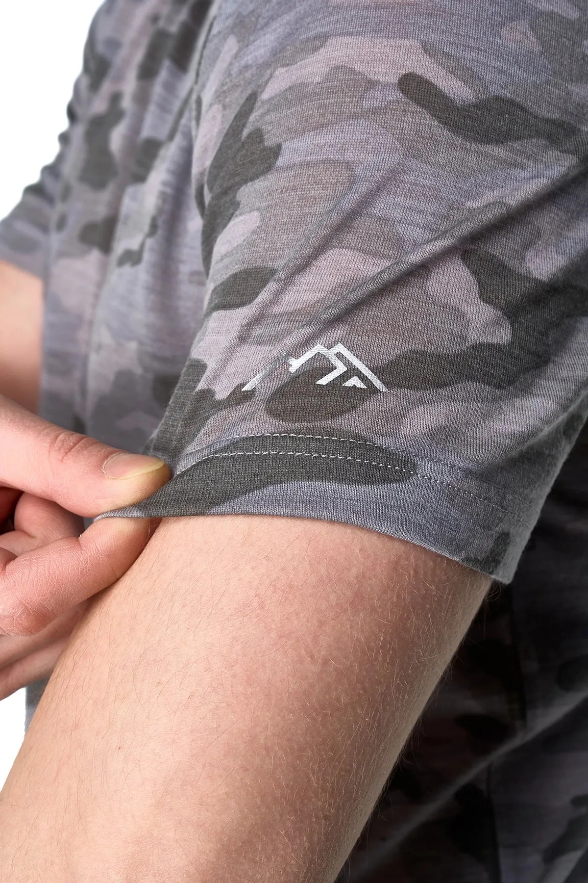 Men's Merino T-shirt 165 Camo Grey ( socks)