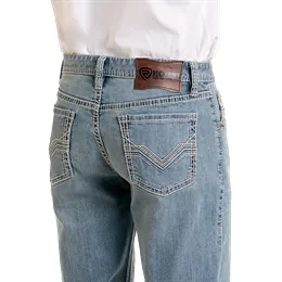 Men's Rock & Roll Two Tone Emb Alpha Jeans BMHBD06692