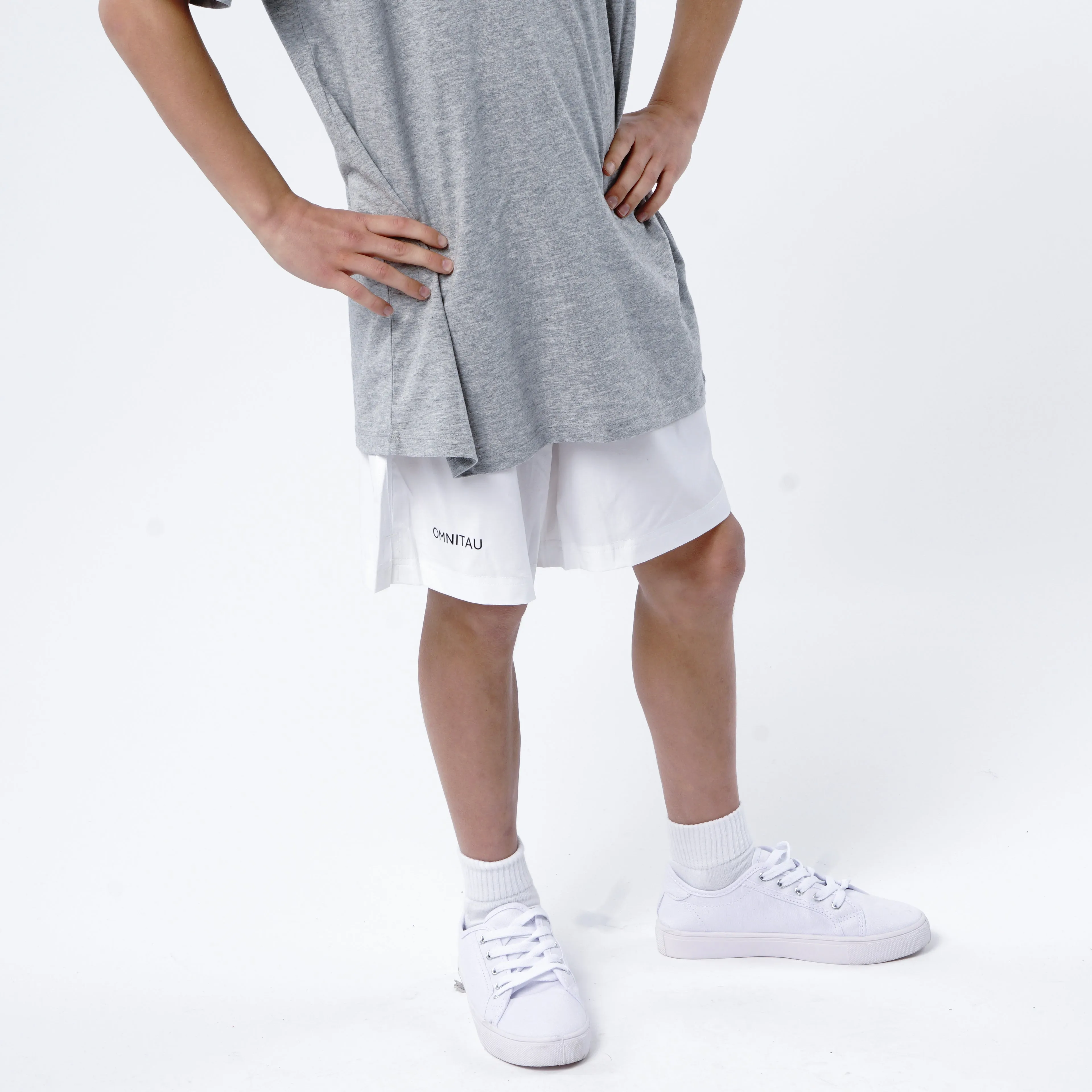 Omnitau Kid's Core Hockey Shorts - White
