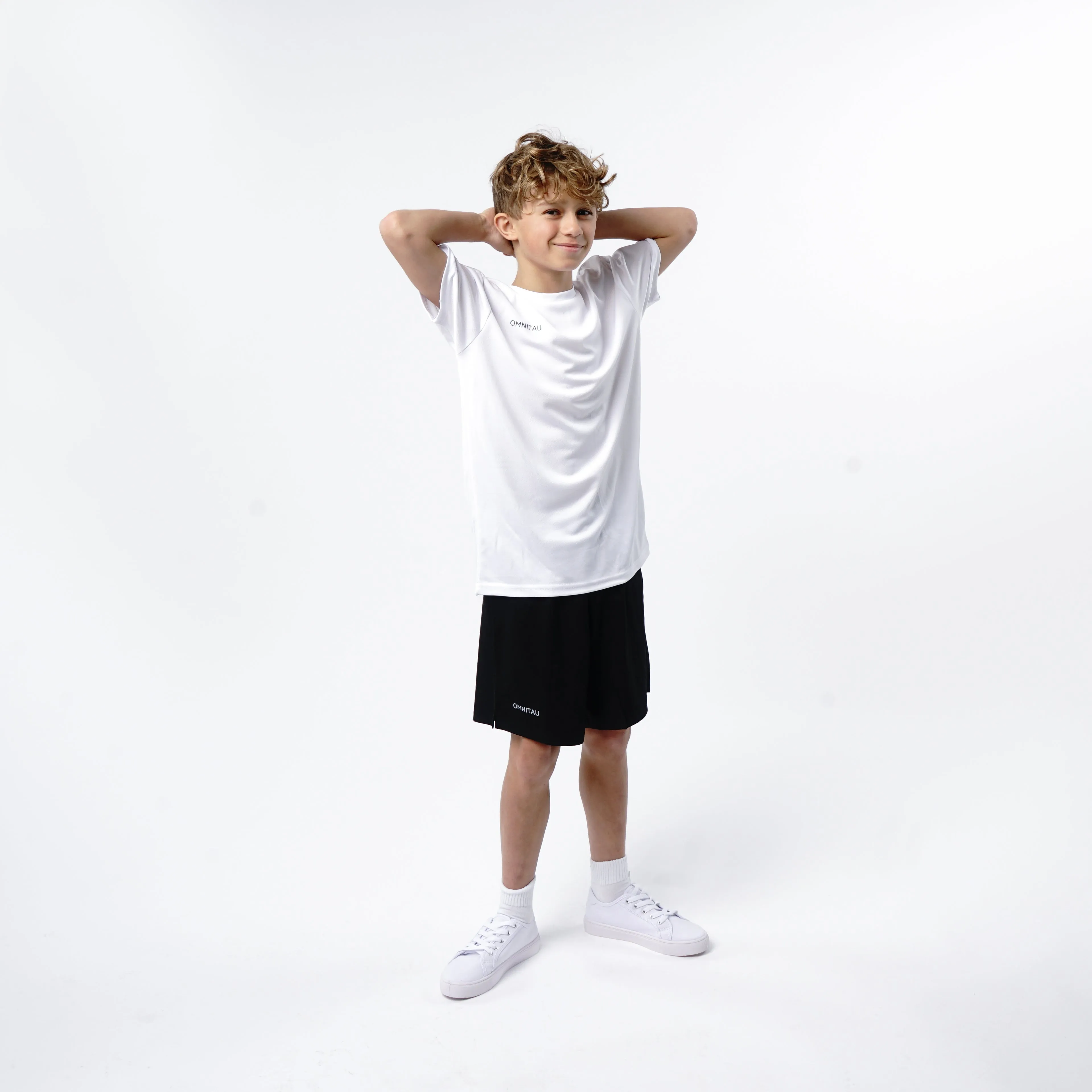 Omnitau Kid's Team Sports Breathable Technical T-Shirt - White