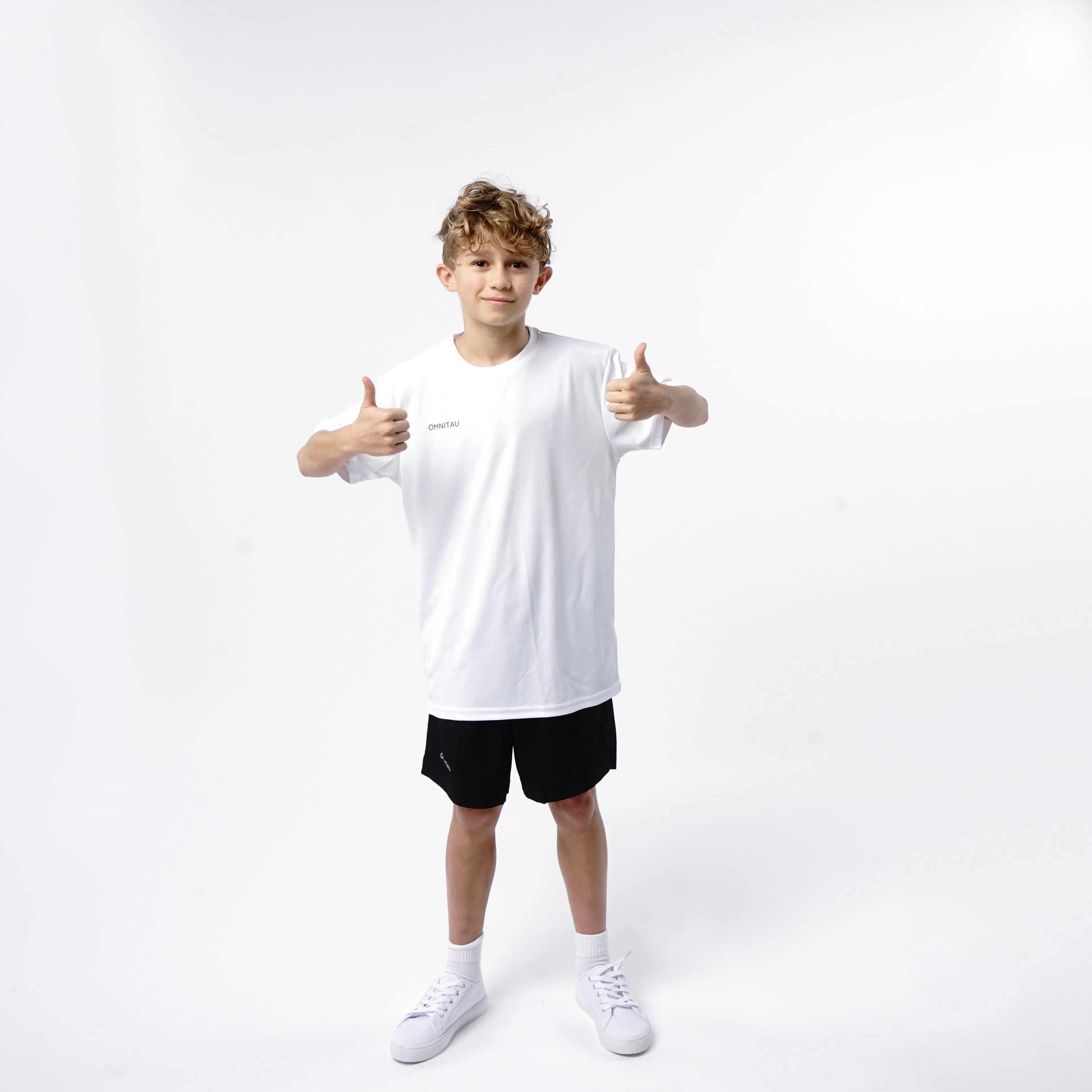 Omnitau Kid's Team Sports Breathable Technical T-Shirt - White