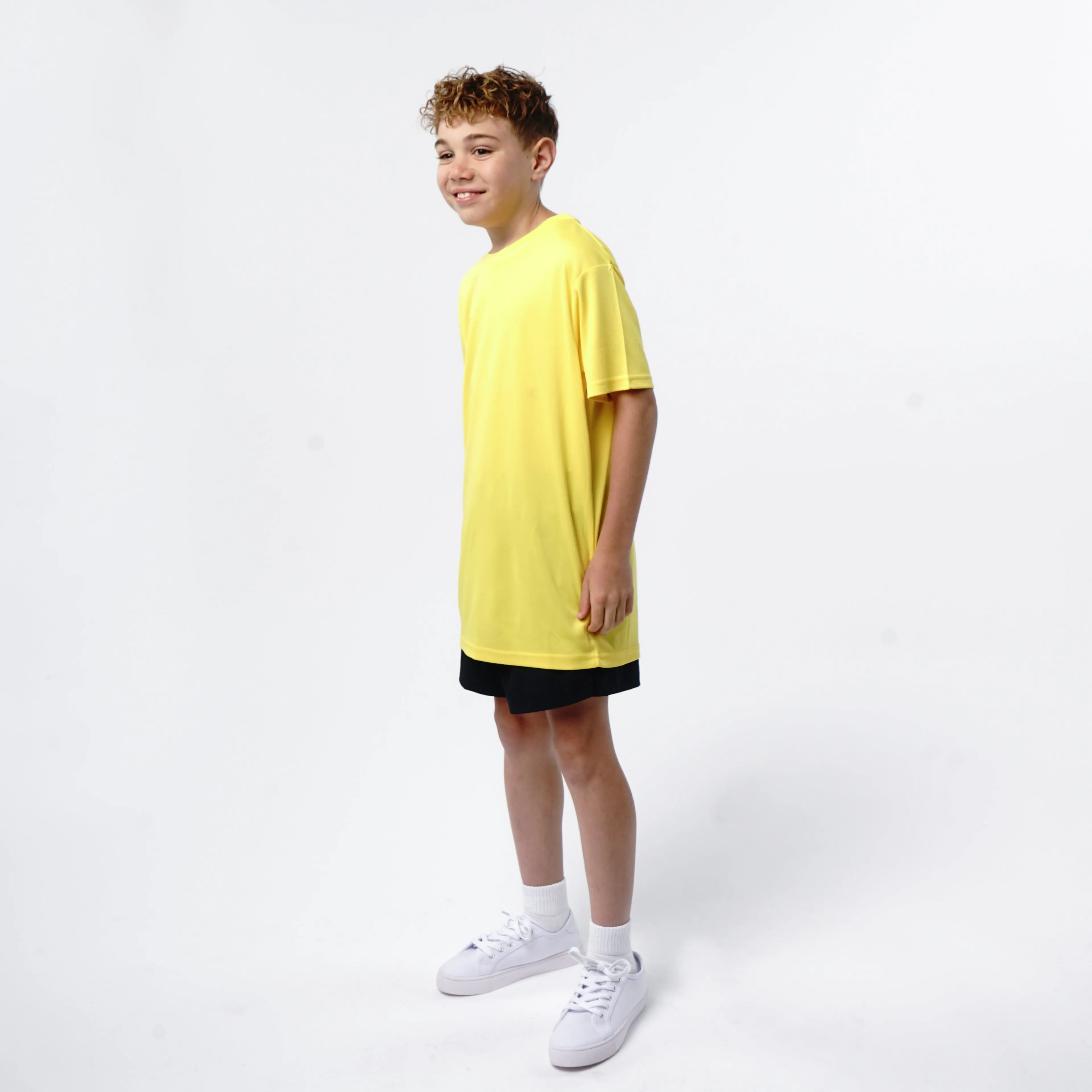 Omnitau Kid's Team Sports Breathable Technical T-Shirt - Yellow