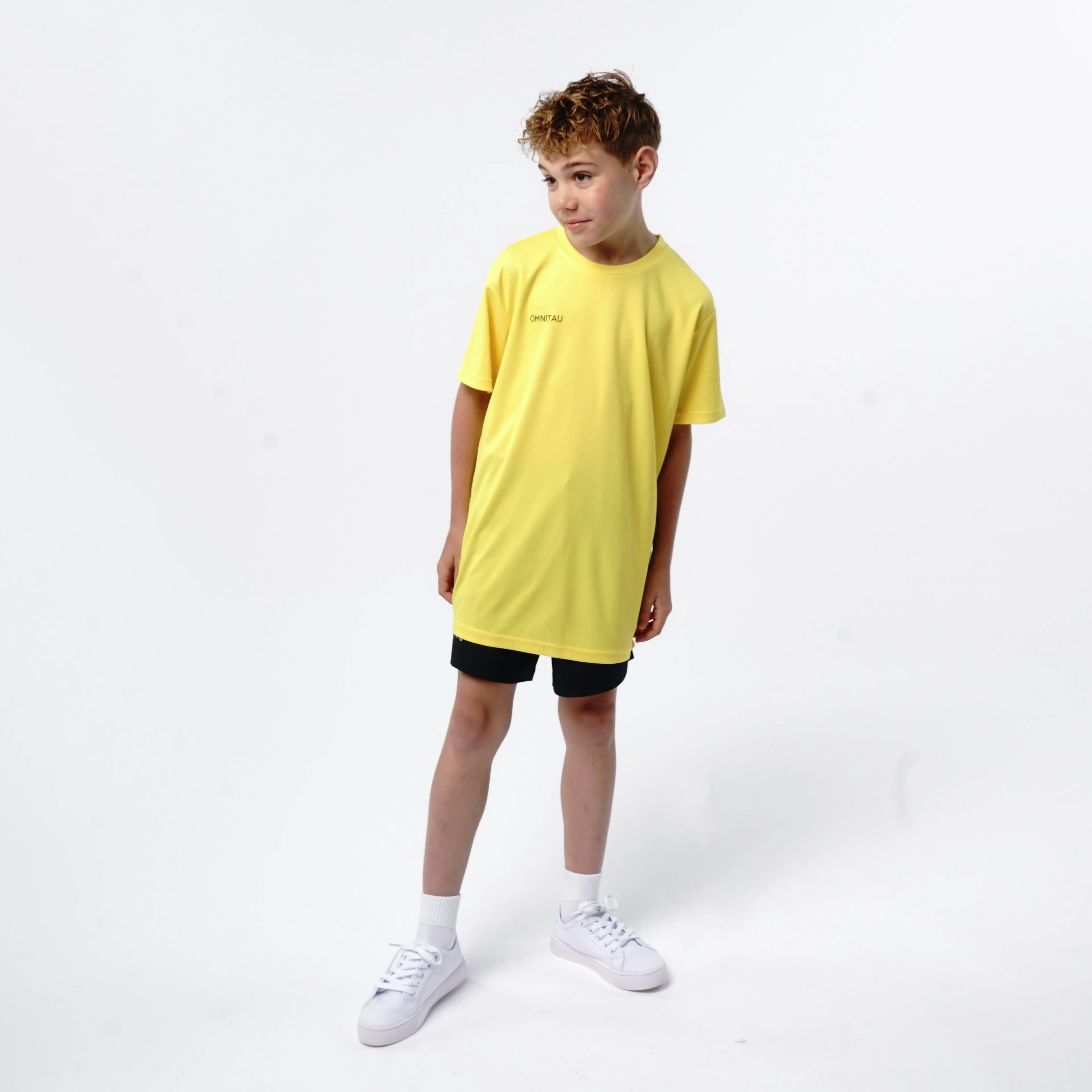 Omnitau Kid's Team Sports Breathable Technical T-Shirt - Yellow