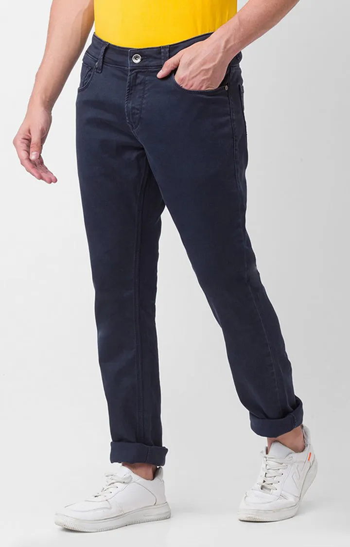 Spykar Indigo Cotton Slim Fit Narrow Length Jeans For Men (Skinny)