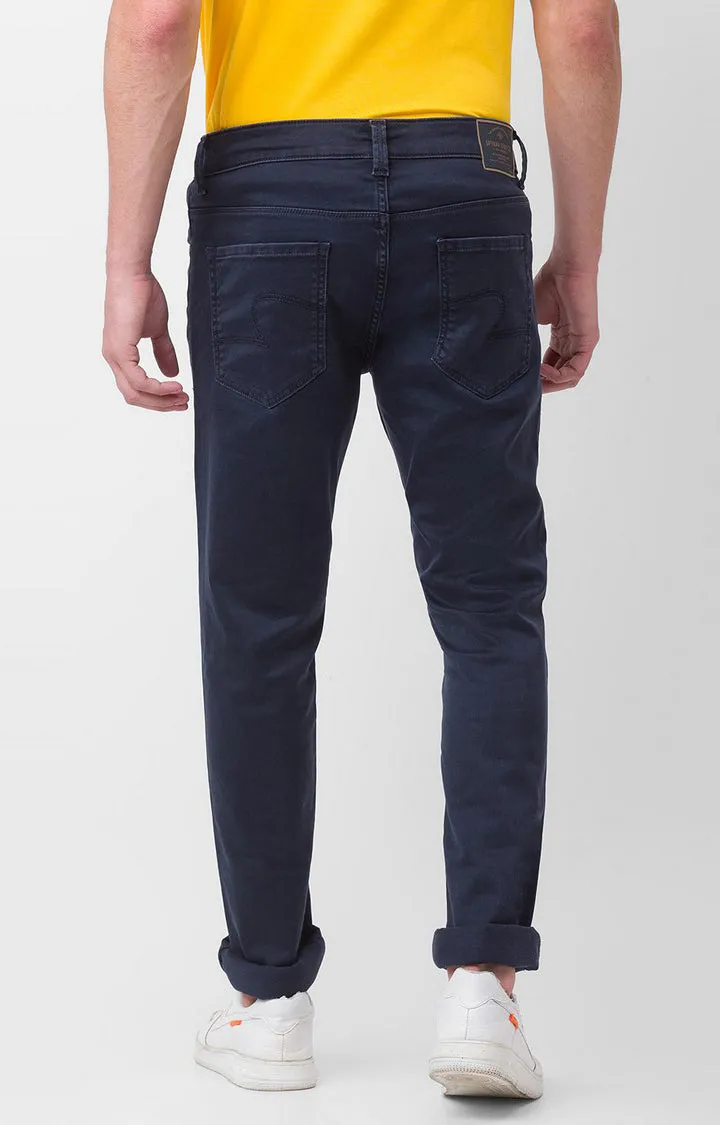 Spykar Indigo Cotton Slim Fit Narrow Length Jeans For Men (Skinny)