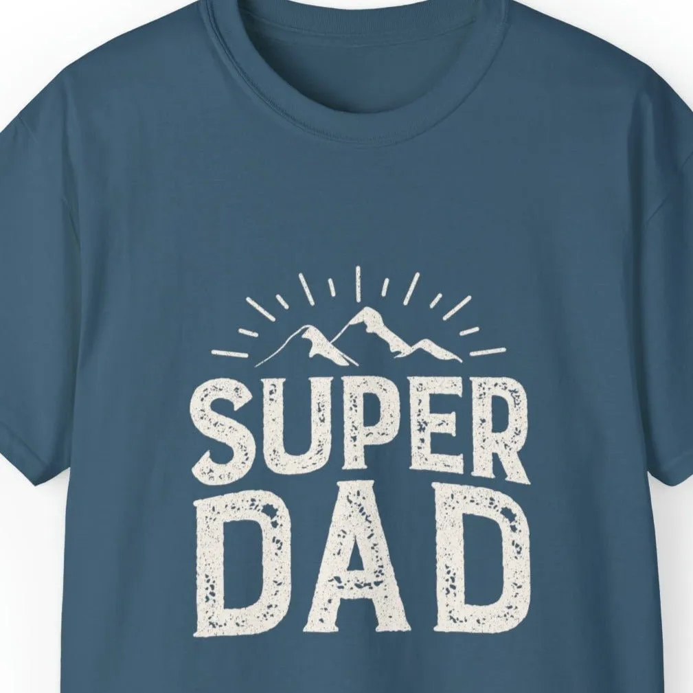 Super Dad Men's Tee - Mountain Landscape Father's Day T-Shirt