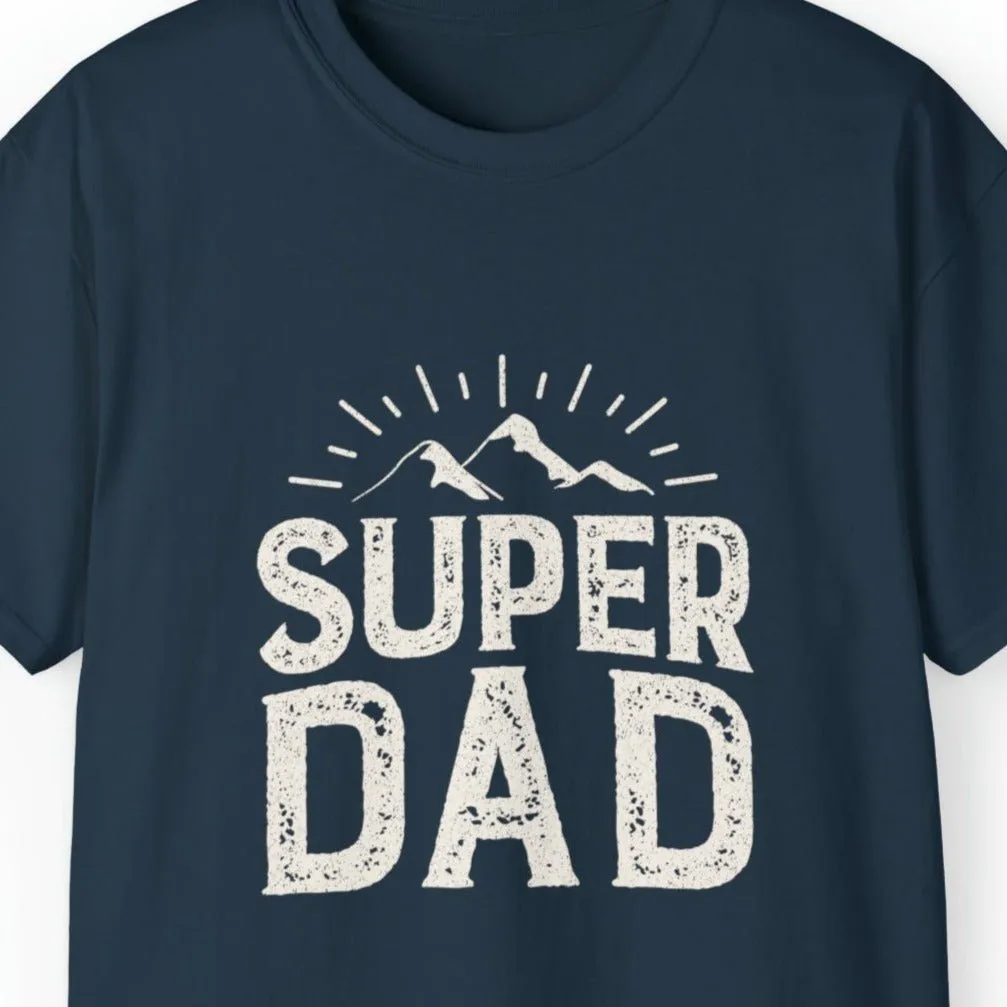 Super Dad Men's Tee - Mountain Landscape Father's Day T-Shirt