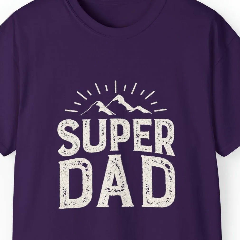 Super Dad Men's Tee - Mountain Landscape Father's Day T-Shirt