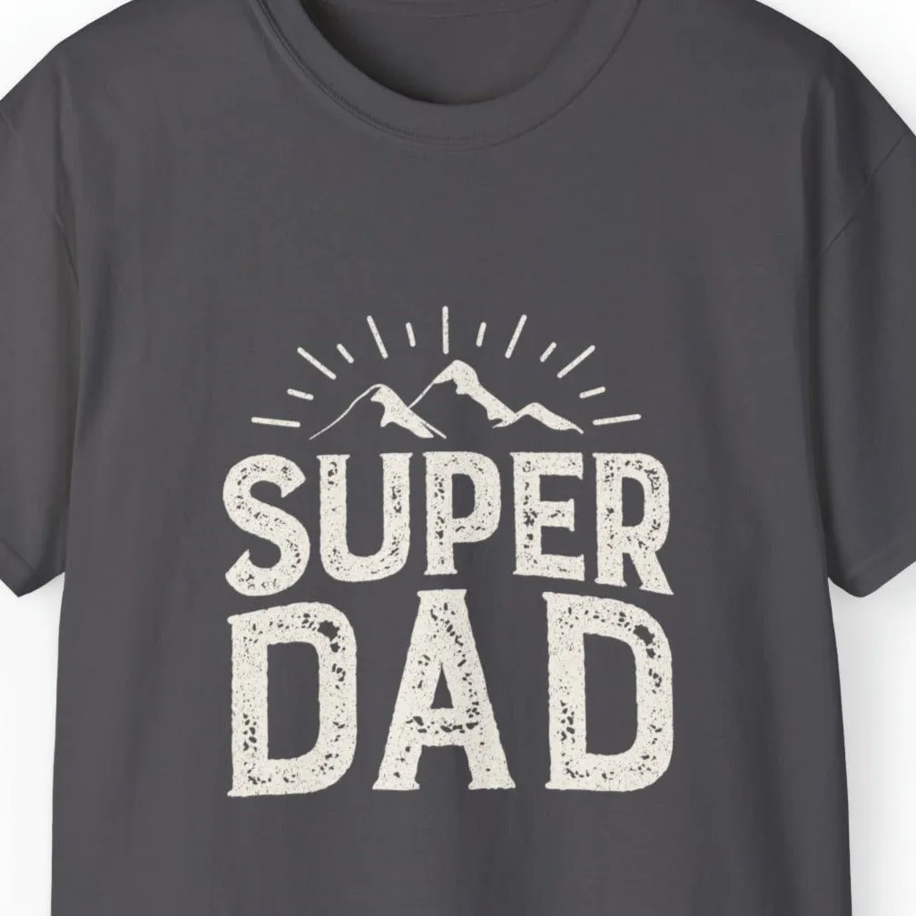 Super Dad Men's Tee - Mountain Landscape Father's Day T-Shirt