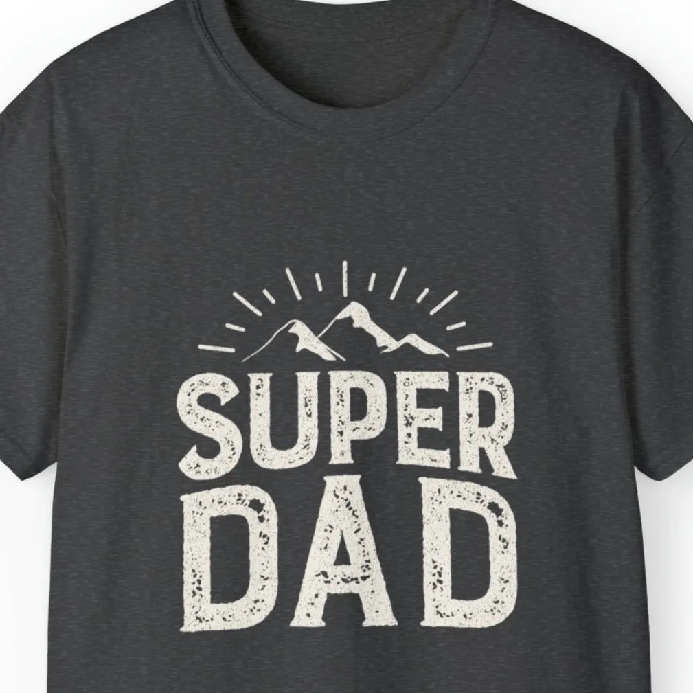 Super Dad Men's Tee - Mountain Landscape Father's Day T-Shirt