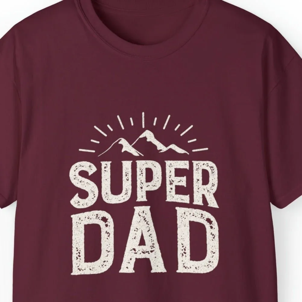 Super Dad Men's Tee - Mountain Landscape Father's Day T-Shirt