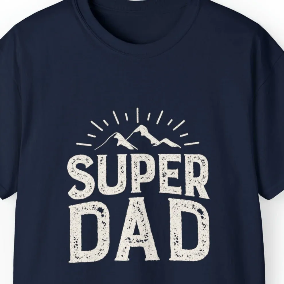 Super Dad Men's Tee - Mountain Landscape Father's Day T-Shirt